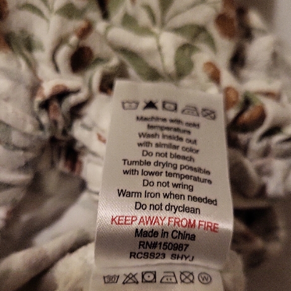 Rylee + Cru Cherry Print Kids Romper - Cream and Brown - Picture 4 of 5